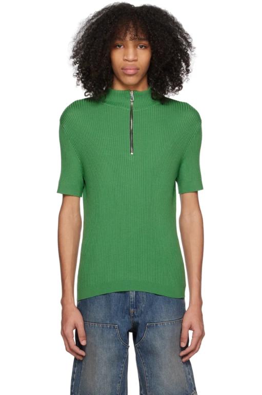 [위니 뉴욕]Green Half Zip Turtleneck 231518M205000 : 런던뷰티케어