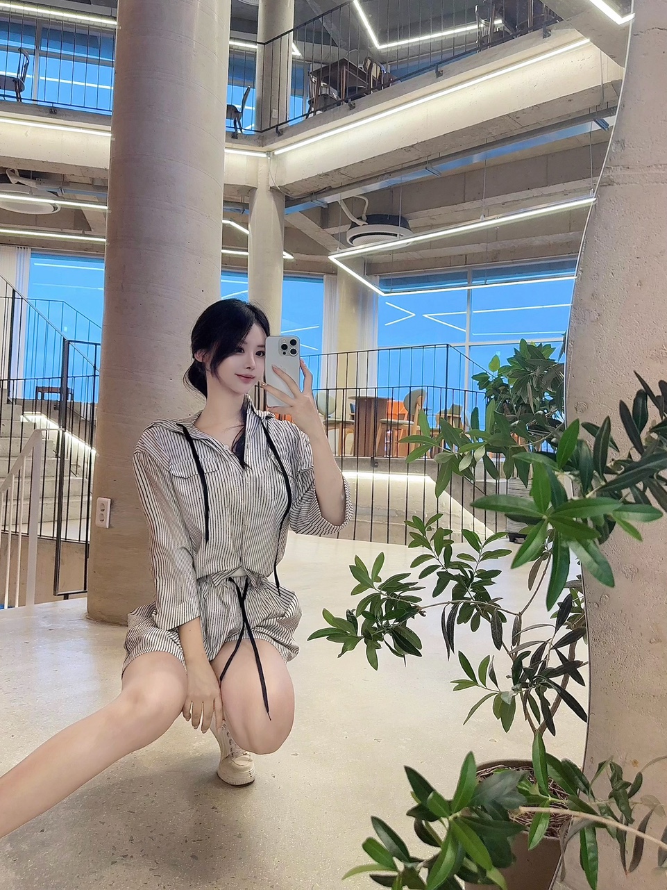 [장마룩추천!] 레인젤 7부 비즈 스트라이프 후드 숏팬츠 세트 상세 이미지 11