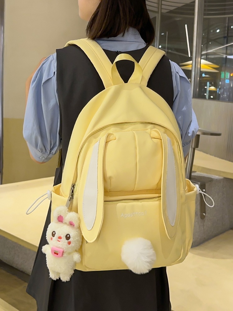 토끼백팩 소풍 인형 캐릭터 귀여운 학생 배낭 모던 가방 미니 인형가방 - 상세 이미지 3
