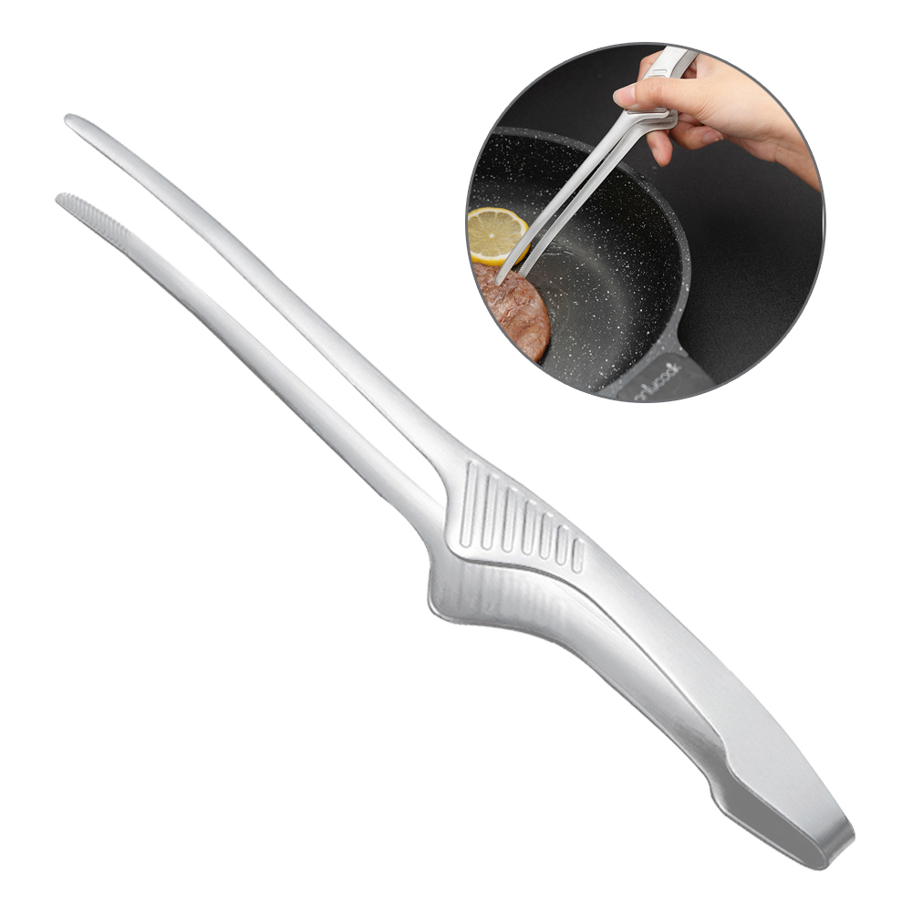29cm 스텐 (고기집게 A타입 대형) 갈비 주방 얼음 튀김 요리 라면 음식 집게 핀셋 - 메인 이미지