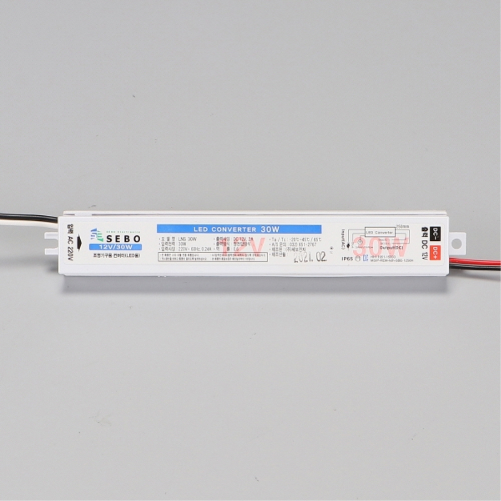 국산 LED 컨버터 SMPS DC12V 30W LNS30W 방수 안정기 세보전자 - 상품 이미지