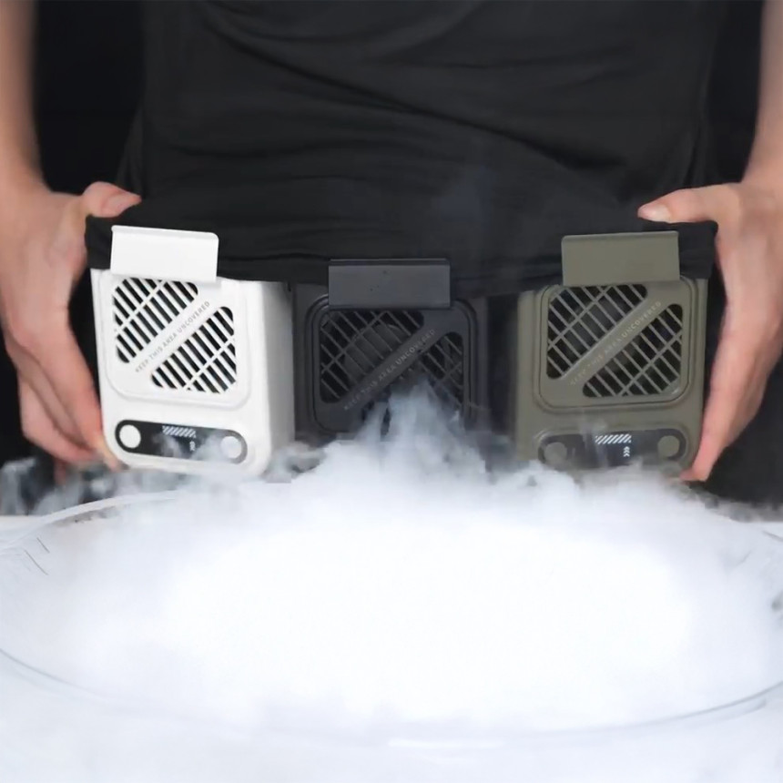 BLDC 8000mAh 21시간 휴대용 허리 선풍기 클립팬 손풍기 목 넥밴드 집게 등풍기