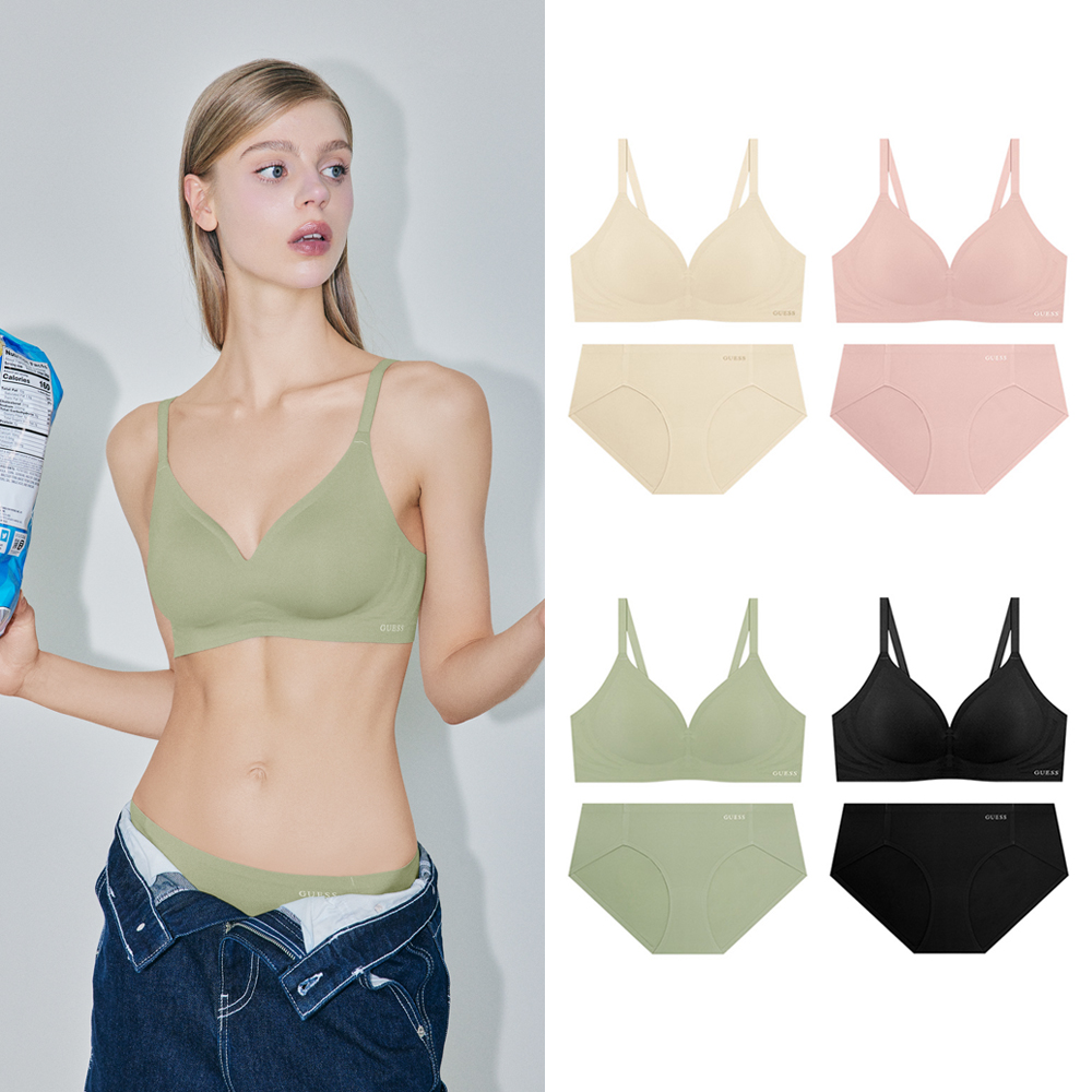 [게스언더웨어] [볼륨핏] 쿨 메쉬 심리스 브라 팬티 세트 4Colors : GUESSUNDERWEAR
