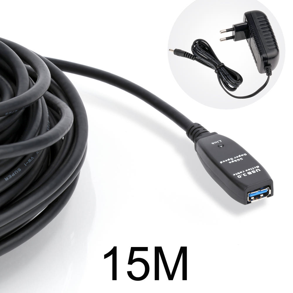 넥스트유 USB 3.0 5Gbps 어댑터 포함 리피터 거리 연장 케이블 15m, 1개 - 상세 이미지 5