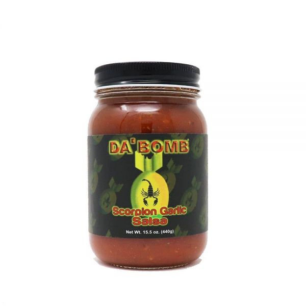 DaBomb 스콜피온 마늘 페퍼 살사 439.4g(15.5온스) 병 하바네로 졸로키아 페퍼로 미국 제작 프리 슈가프리 케토 1팩 : 본커머스.