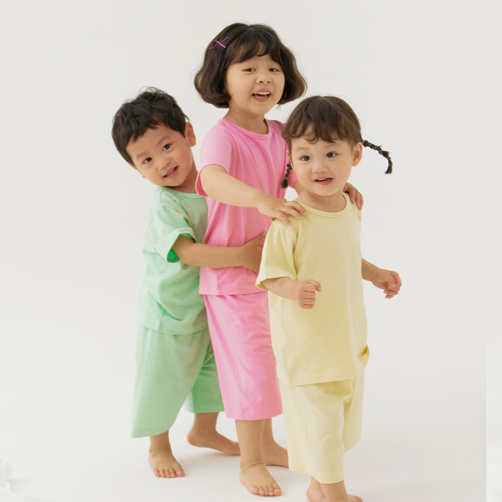 스테이지 아기 여름 유아 실내복 내복 상하복 아동 잠옷 살랑 모달 세트 4+1 - 상세 이미지 4