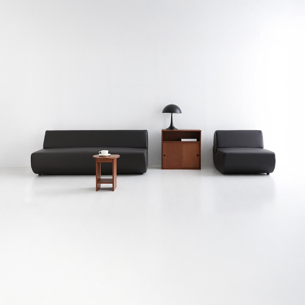 앰보 1인 소파 등받이 분리형 블랙브라운 8780.4970