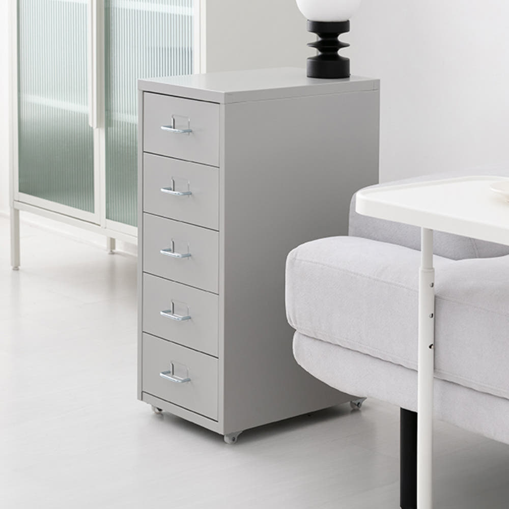 OFFICY 서랍장 280mmx410mmx685mm, 5단, 다크그레이 5343.4554 이미지 7