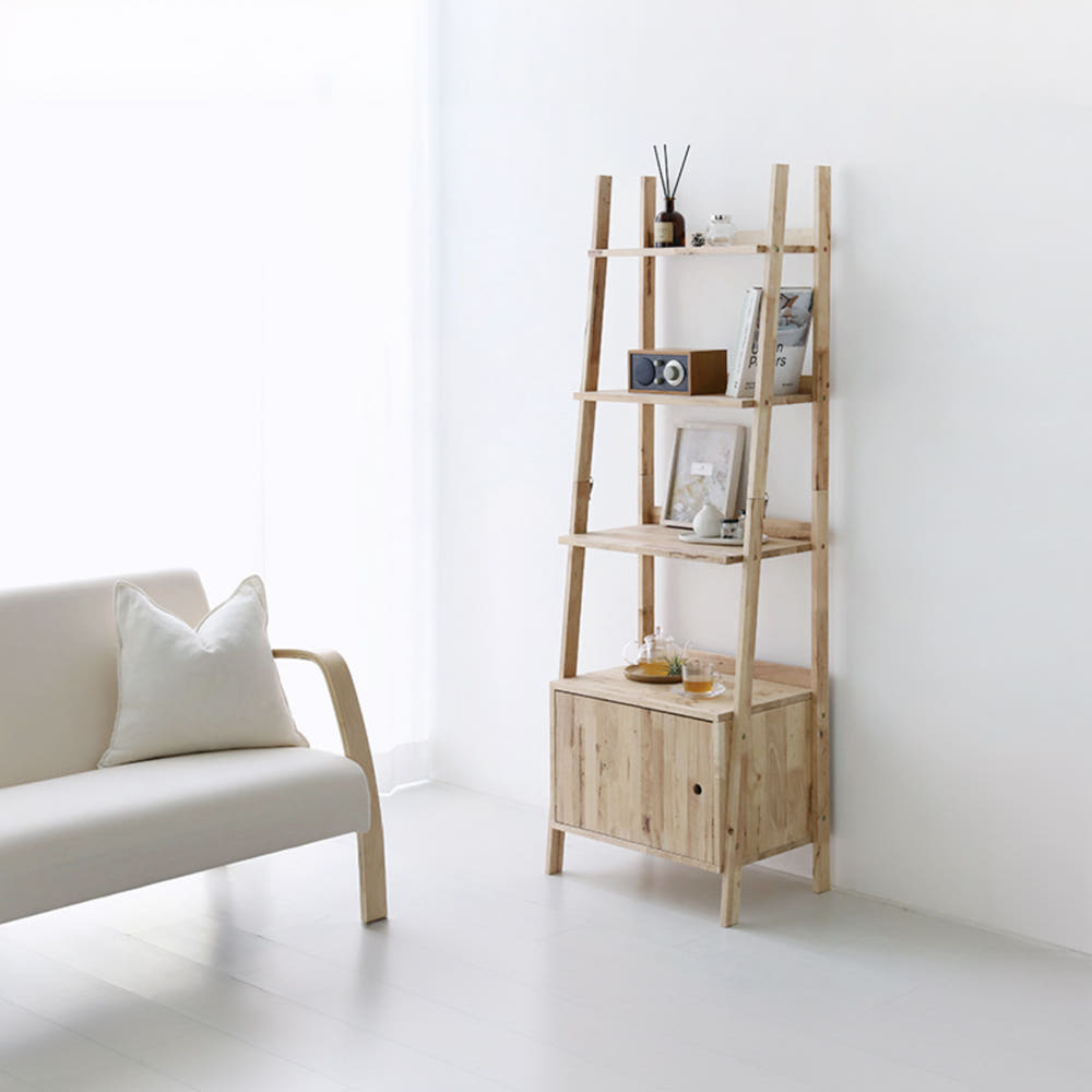 벤쿠 수납선반 606x380x1800mm, 4단, 고무나무 6112.1177M - 상세 이미지 5