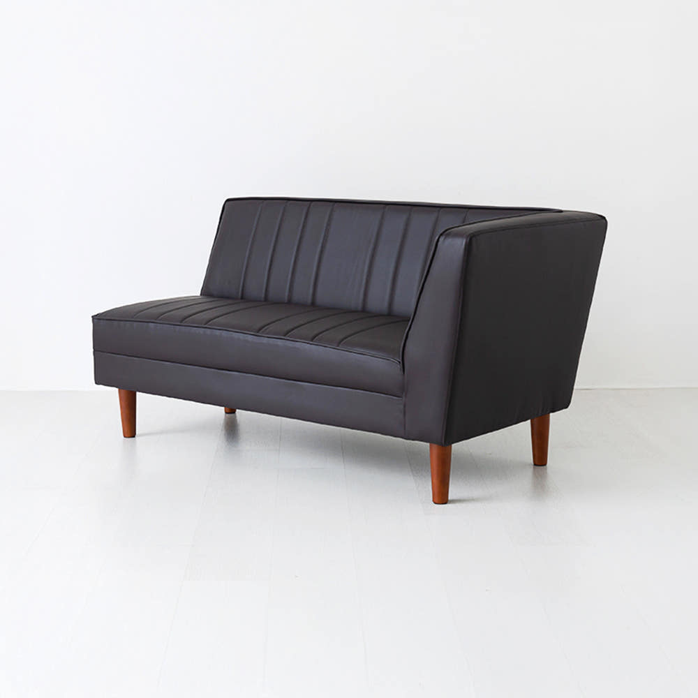 앰보 2인소파 코너형 스툴미포함, 블랙브라운 0399.7085, 2인용