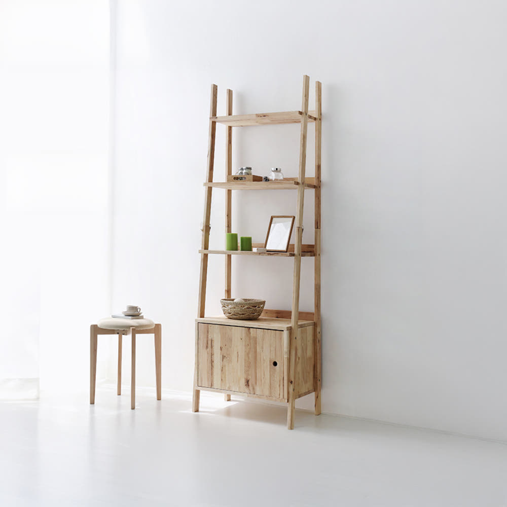 벤쿠 수납선반 606x380x1800mm, 4단, 고무나무 6112.1177M 이미지 7