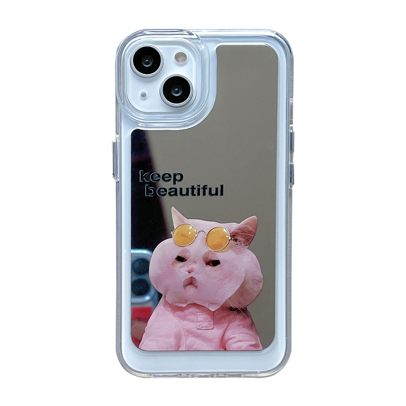 [2Style] 피부관리 강아지 고양이 커플케이스 웰시코기 고양이 아이폰14케이스 마스크팩 댕냥이 실리콘 아이폰13미니케이스 아이폰16케이스 글래스케이스 - 상세 이미지 4