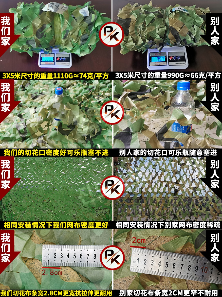 밀리터리 위장막 항공사진 훈련소 야외 차양막 무늬 군용 7x10m 녹색 - 상세 이미지 3