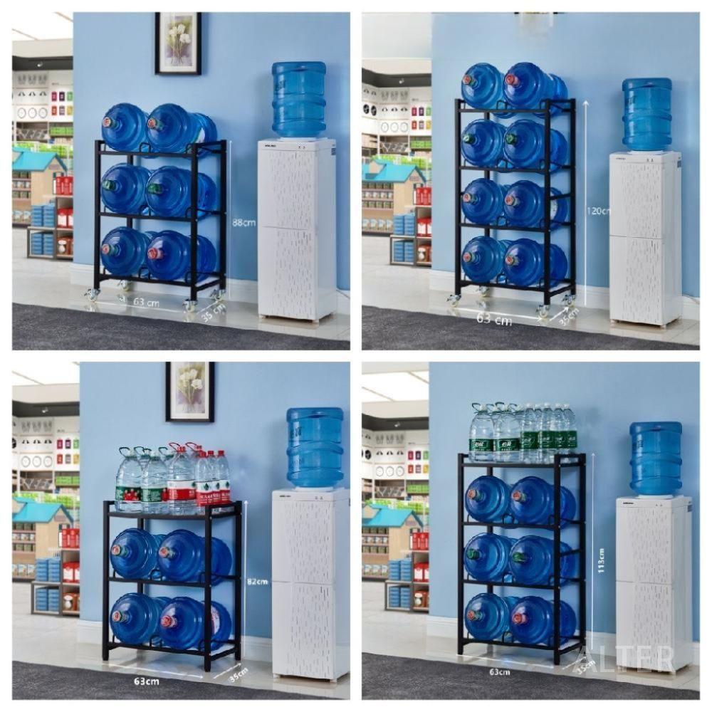 생수통 거치대 사무실 이동식 캠핑 말통 보관함 흰색 3열 3층(12~20L) - 상세 이미지 4