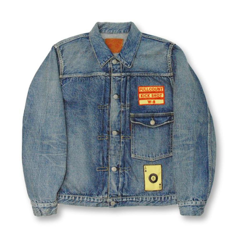 폴카운트 데님 자켓 Type1 Denim Jacket Dartford With Patch 청자켓 2107HA - 메인 이미지