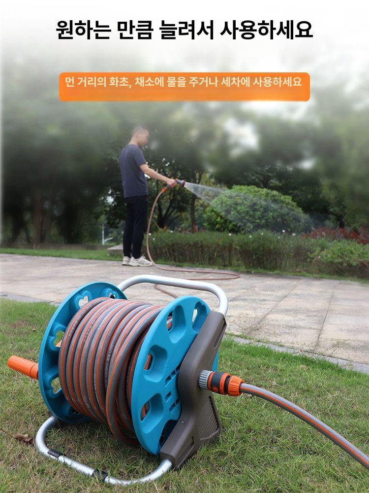 물호스 물뿌리개 호스 정원 물주기 자동 기계 호스커넥터 고압호스 세차용 물총 A9 손잡이 30m - 상세 이미지 2