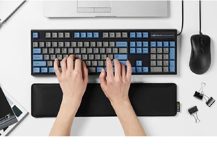 PC 키보드패드 장패드 와이드 컴퓨터 가죽 데스크 손목보호 게이밍 롱 매트 - 상세 이미지 2