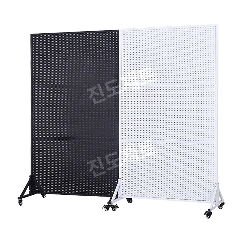 타공판 스탠드 철제 파티션 소품 메쉬방 가벽 진열대 흰색 70x100cm - 상세 이미지 5