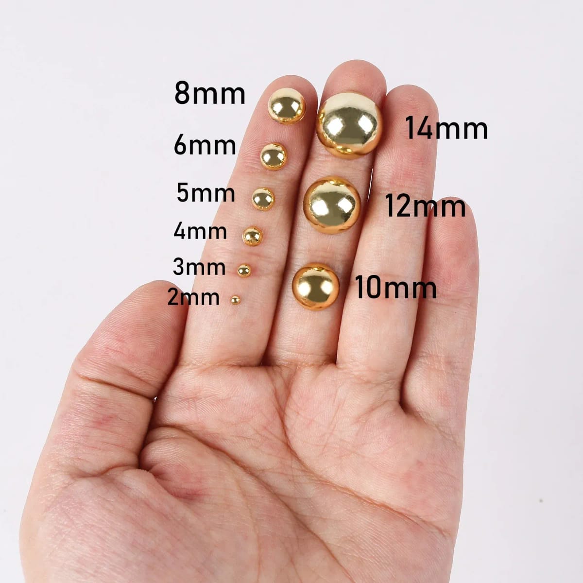 2-14mm 실버·골드·화이트·크림 컬러 플랫백 진주·네일아트 스톤용 하프 라운드 비드 3mm 1500pcs : 나하시마켓