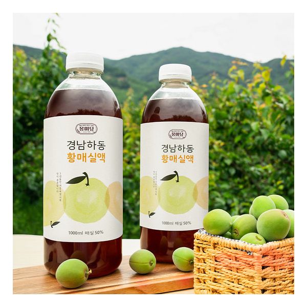 하동 황매실액 1,000ml 황매실 산지직송 : 씨유니