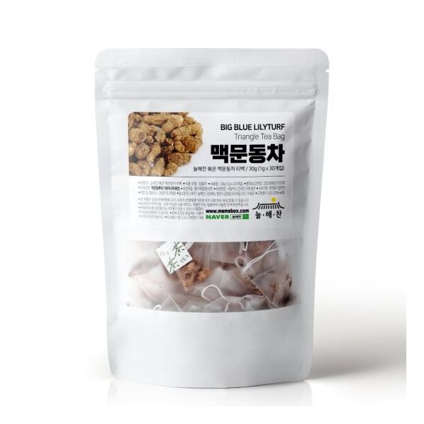 늘해찬 볶은 맥문동차 전통차 삼각티백 대용량 30티백 : 씨유니