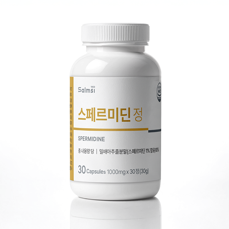 스페르미딘 정 1,000mg x 30정 밀배아 토마토추출분 글루코사민 리포좀 글루타치온 - 상품 이미지