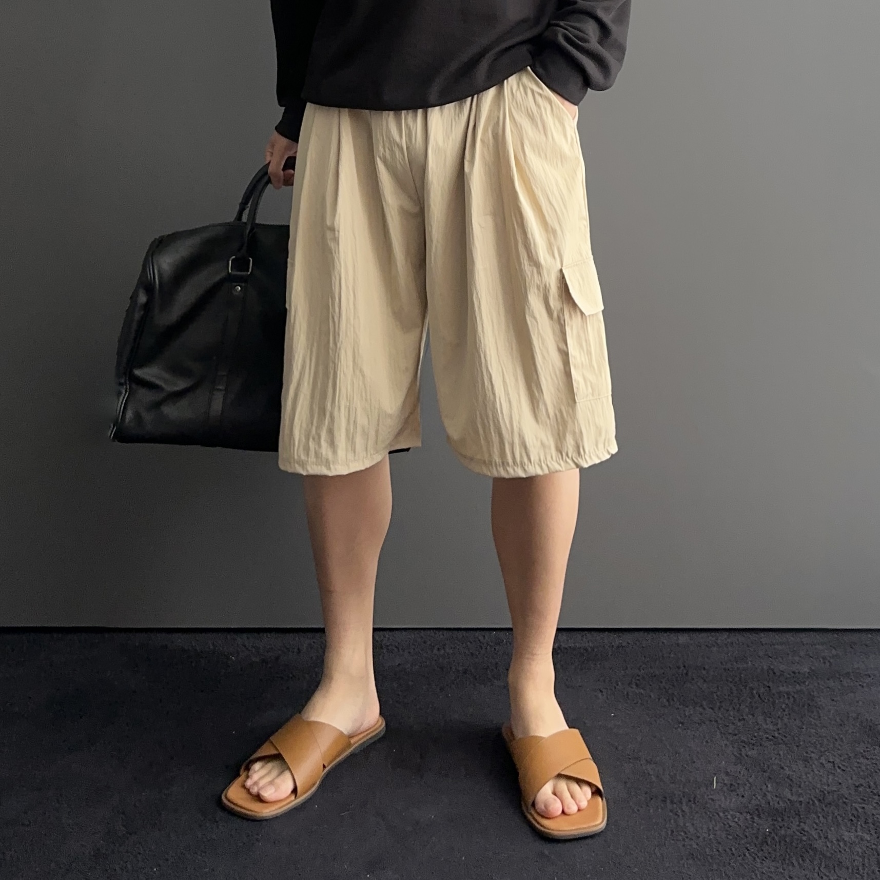 1+1 나일론반바지 남자버뮤다팬츠 남자6부반바지 - 상세 이미지 3