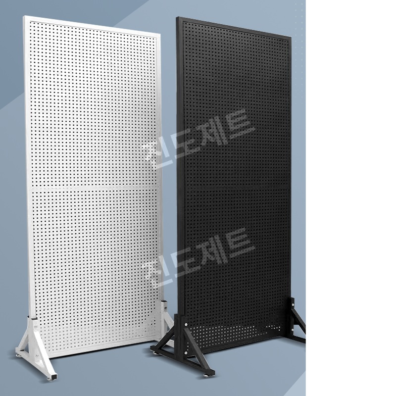 타공판 스탠드 철제 파티션 소품 메쉬방 가벽 진열대 흰색 70x100cm - 상품 이미지