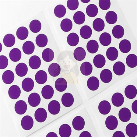 16mm 원형 스티커 60매 퍼플 설문조사원형스티커