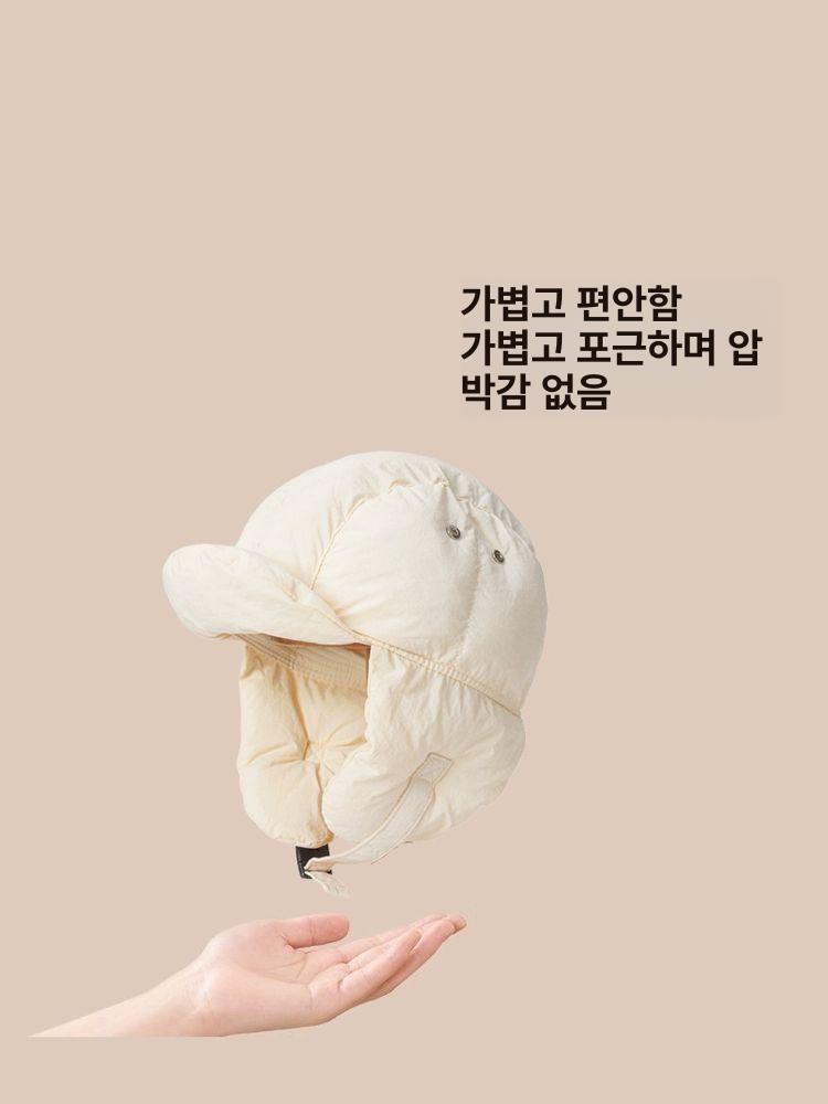 방한 귀도리 다운 패딩 귀달이모자 방풍 캐주얼 - 상세 이미지 4