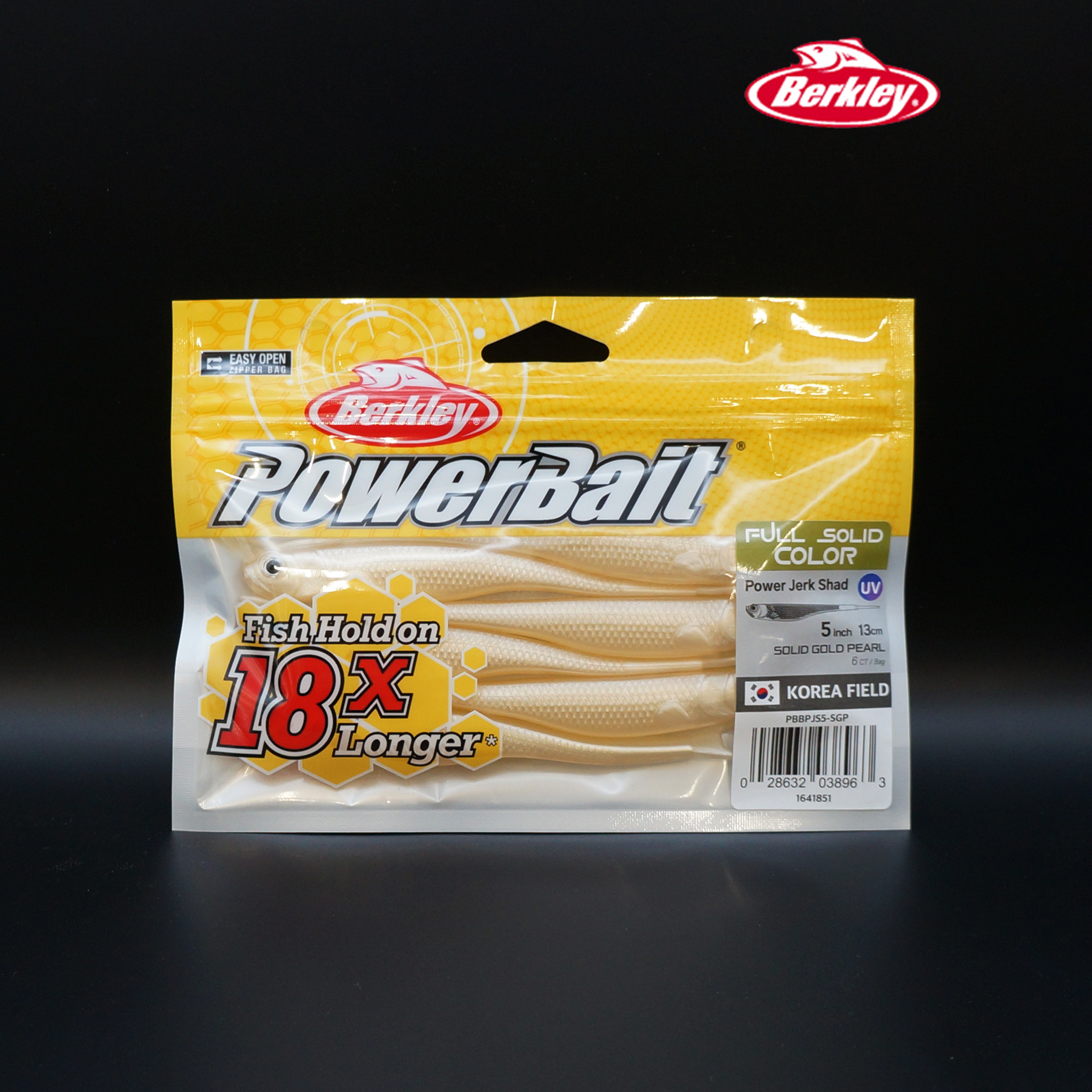 버클리 파워베이트 UV 파워저크쉐드 풀솔리드 컬러 광어 다운샷 웜 솔리드 골드 펄, 13cm - 상품 이미지