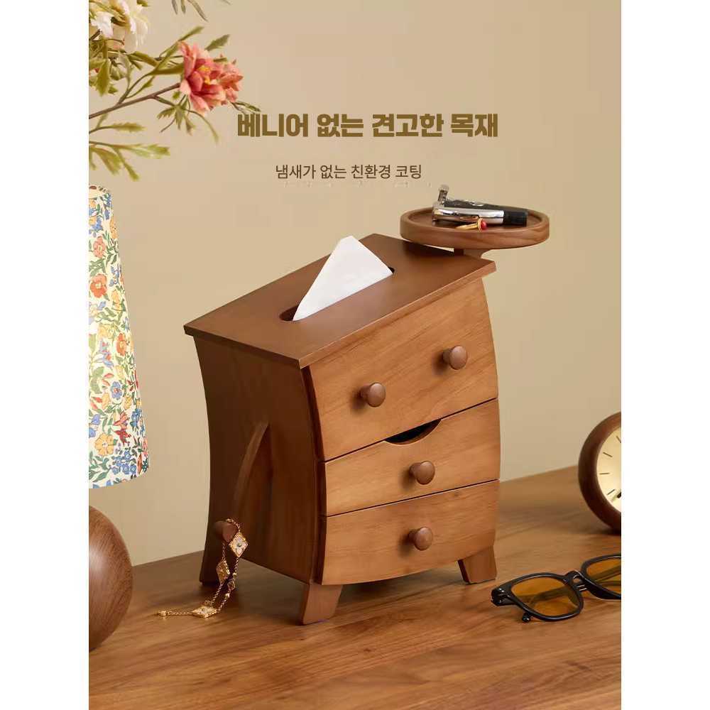 미니서랍 수납함 우드소품보석함 액세서리정리함 레트로수납함 목재보석함 원목수납함 인테리어 1. 통통 월넛(심플 상자) : veteran25