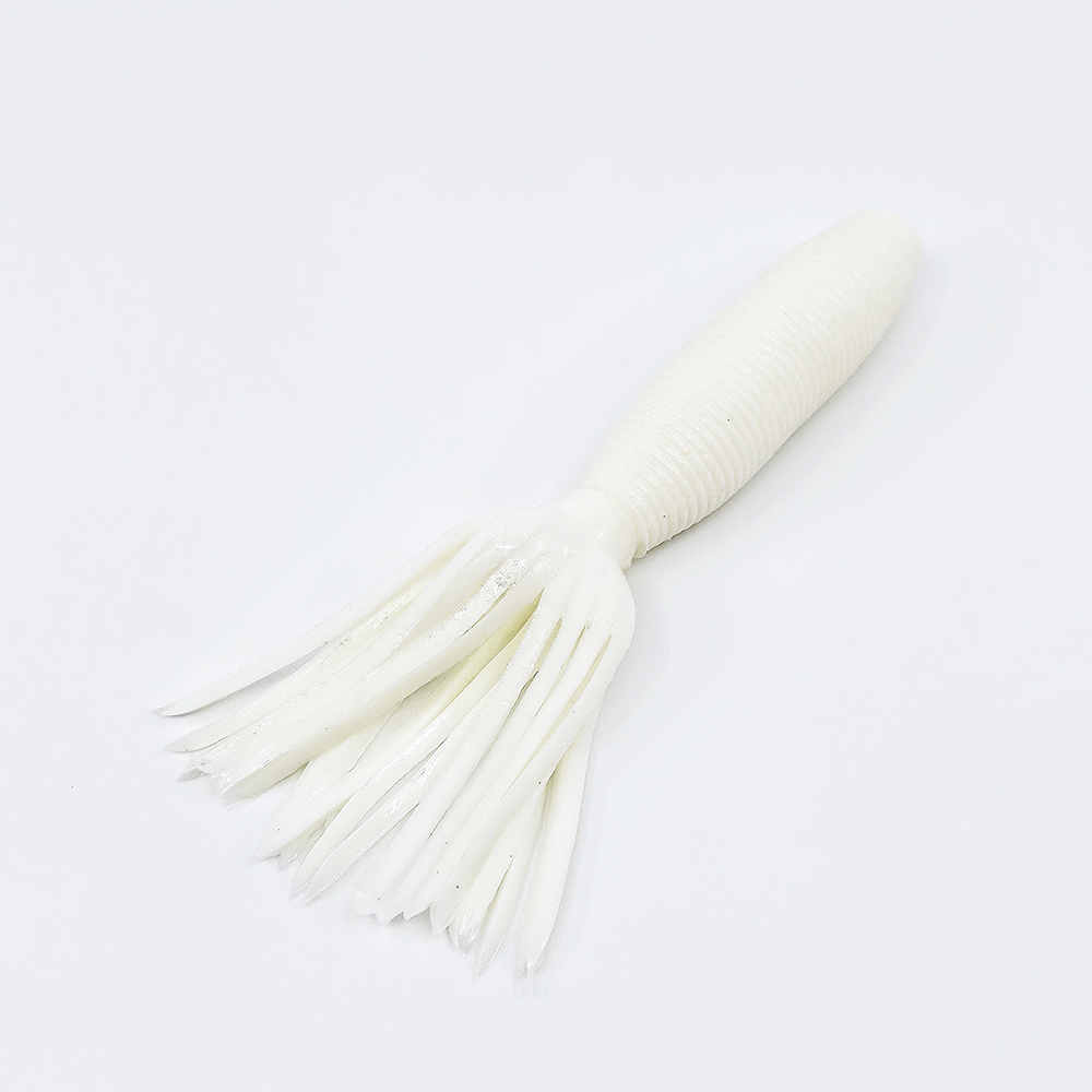 캣츠크로우 아네모네 배스 이카웜 노싱커웜 고비중웜 001 화이트, 10cm(4인치) - 상세 이미지 3