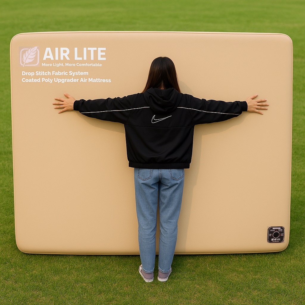 [12x200x280] 캠프웍스 에어라이트 경량 캠핑 에어매트 캠핑매트 캠핑용 매트리스 280x200cm, 12cm, 베이지코코넛