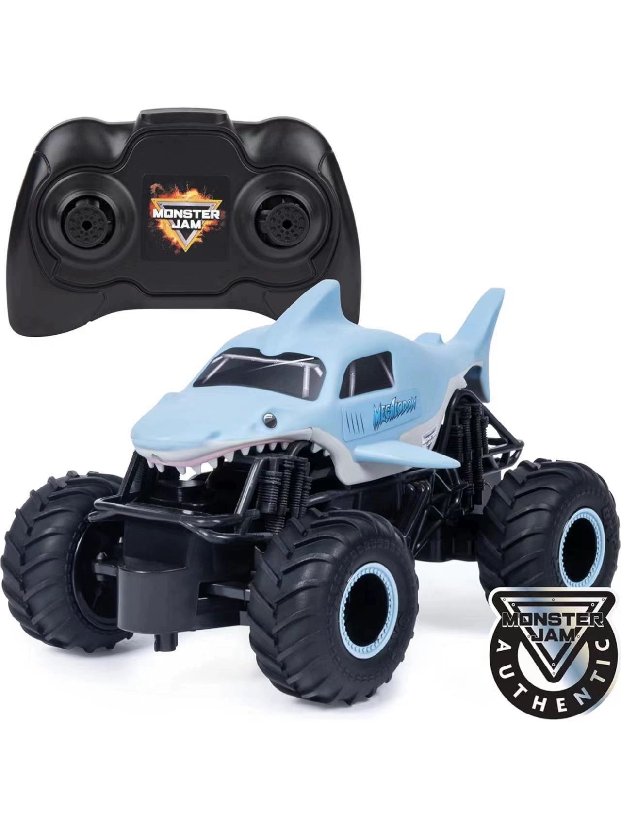 Monster Jam 그래이브 디거 RC 몬스터 트럭 몬스터트럭 RC장난감 그래이브디거 1 24 샤크-포장 미세 손상 : 원스톱샵2