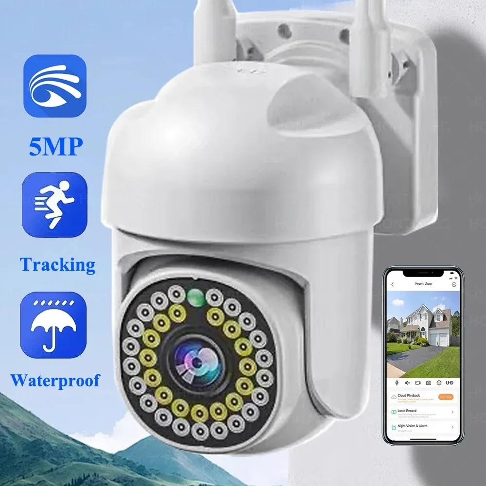 Yoosee HD IP CCTV 야외 방수 컬러 나이트 비전 자동 추적 양방향 3MP 5MP 카메라 5MP Cam add 64G : 리모주마켓