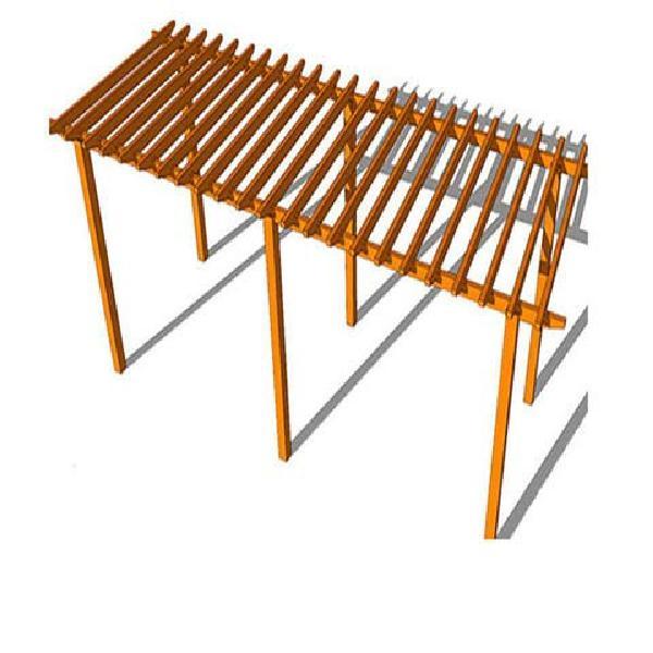 야외 파고라 원목 옥상 흡연실 농막 썬룸 쉼터 그늘막 3x2x2m - 상세 이미지 3