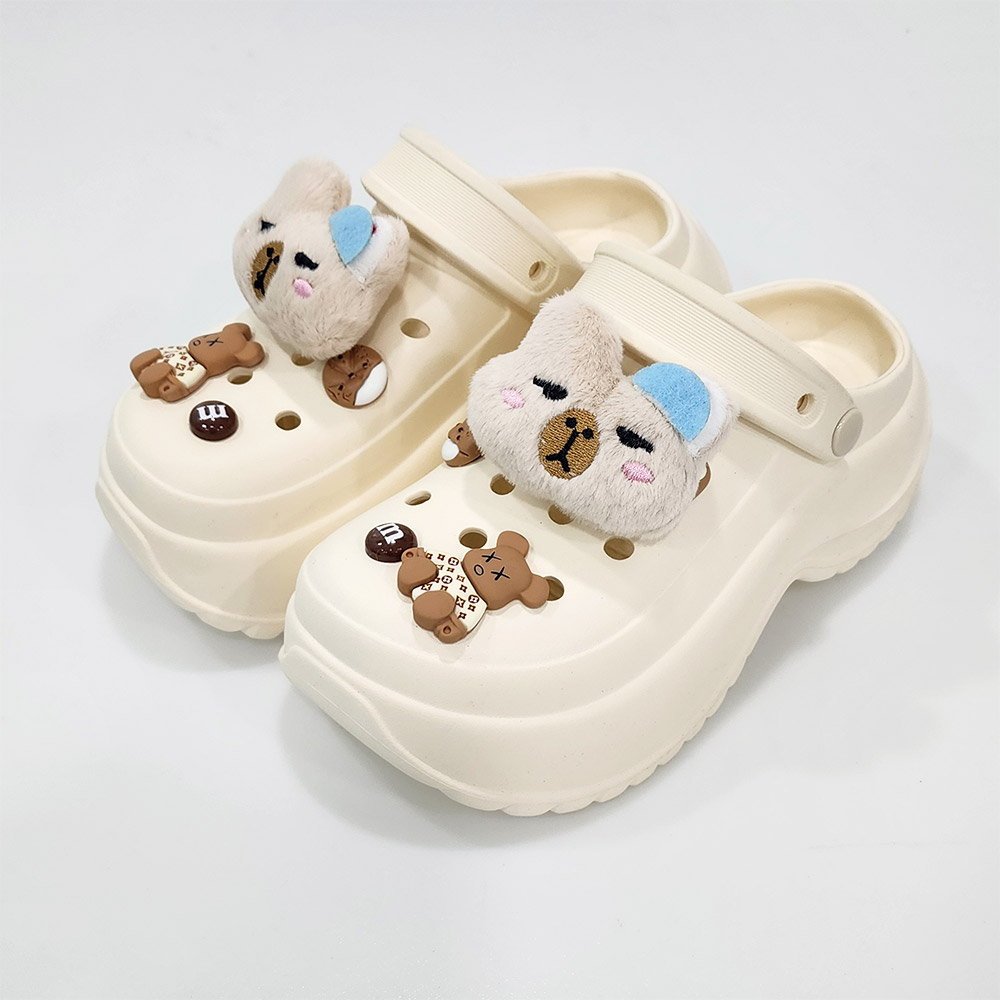 통굽슬리퍼 키높이 굽 높은 플랫폼 사무실 슬리퍼 7cm - 상세 이미지 4