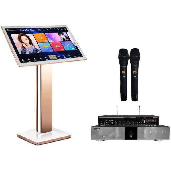 정품 음왕 V5 MAX TSRINWM 4T 90K MIC 22인치 카라오케 플레이어 지능형 음성 키잉 기계 온라인 영화 이중 시스템 공존 실시간 점수... 