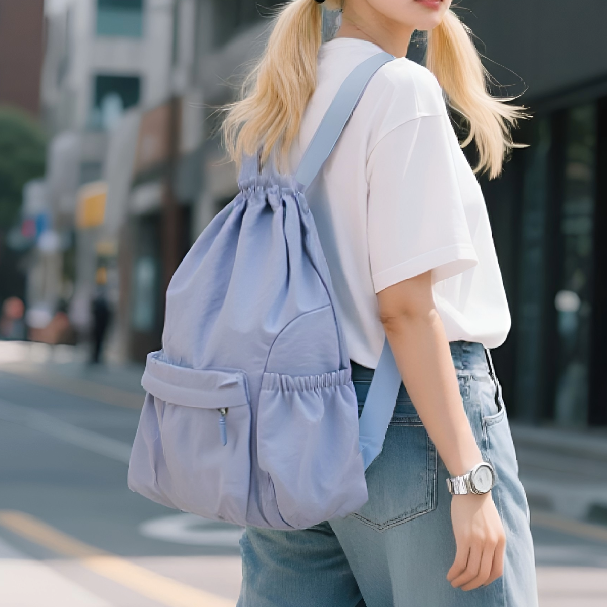 나일론 조리개 백팩 대학생 여행 가벼운 데일리 백팩 여행용 가방 CY800873 - 상세 이미지 2