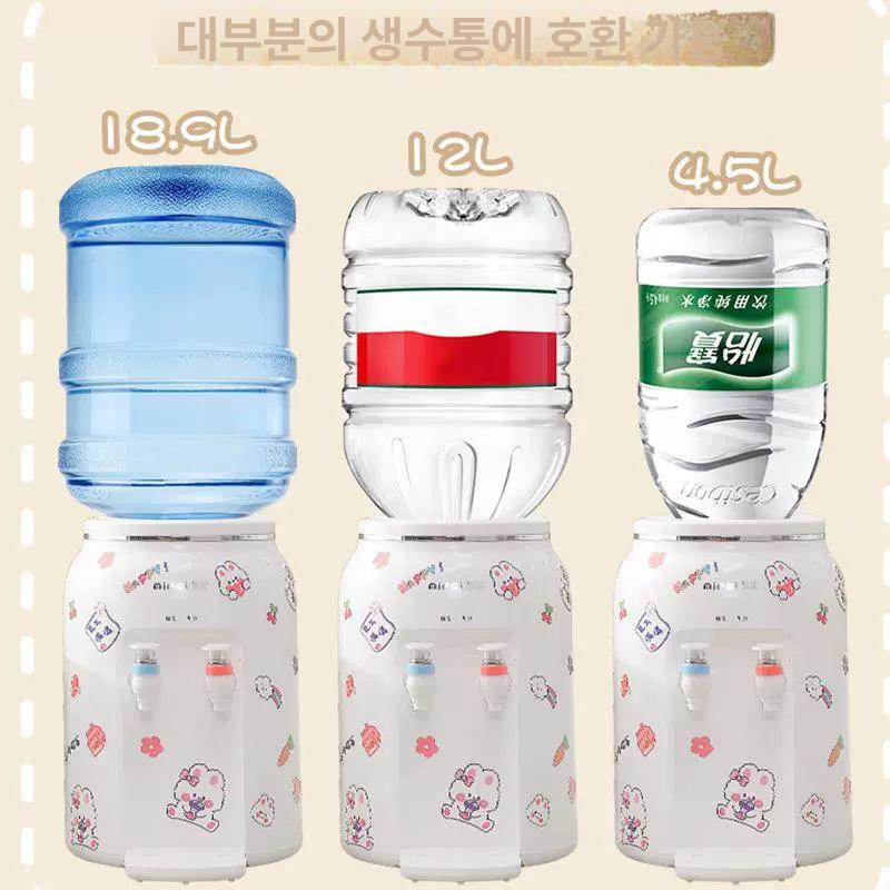 미니 책상용 정수기 기숙사 원룸 생수통 디스펜서 온수 패트병 흰색 기본형 - 상세 이미지 4