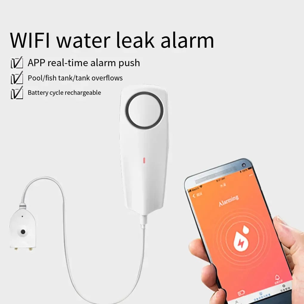 Wi-Fi 누수 센서 경보 앱 제어 홍수 감지기 As shown : 리모주마켓