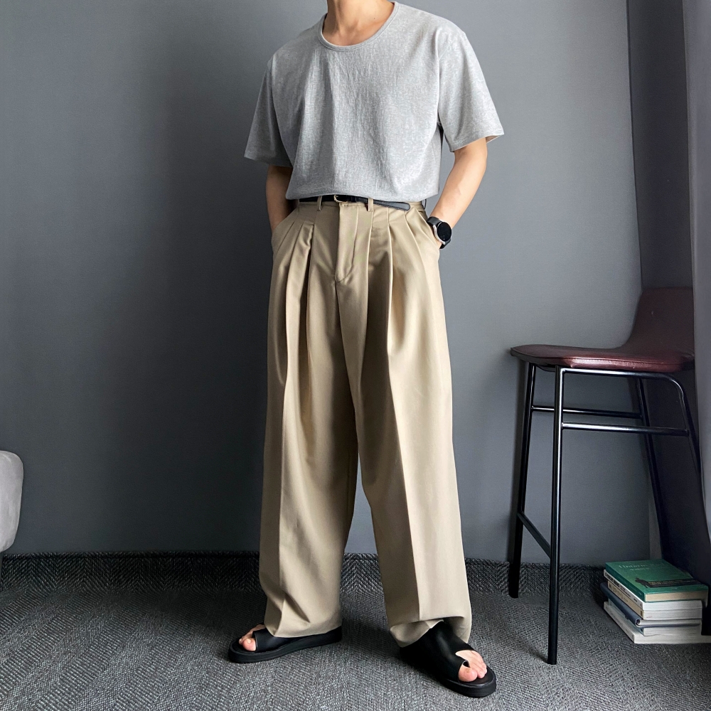 남자 U넥 유넥 반팔 무지 티 티셔츠 흰티 흰색면티 이미지 8