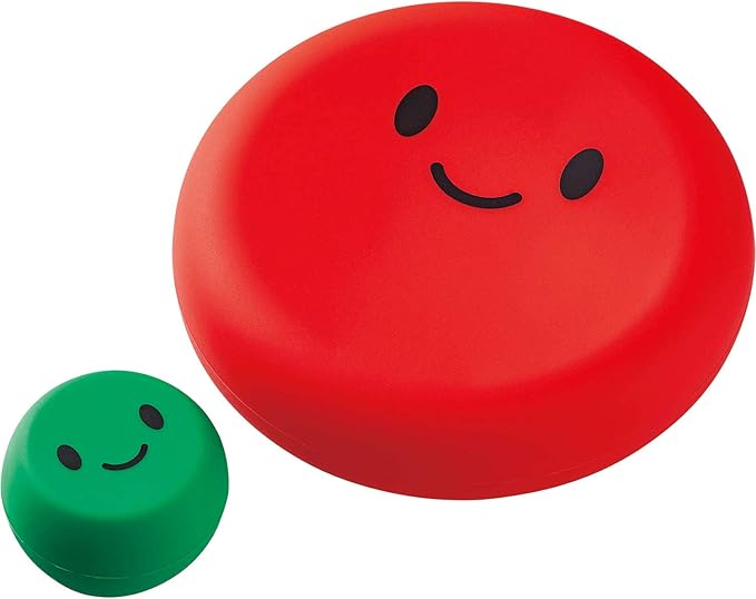 [국내배송]코짓트 베지스터 베지샤키 린짱 수다군 크고 작은 2개 야채 보존 커버 레드/그린 - 상세 이미지 2