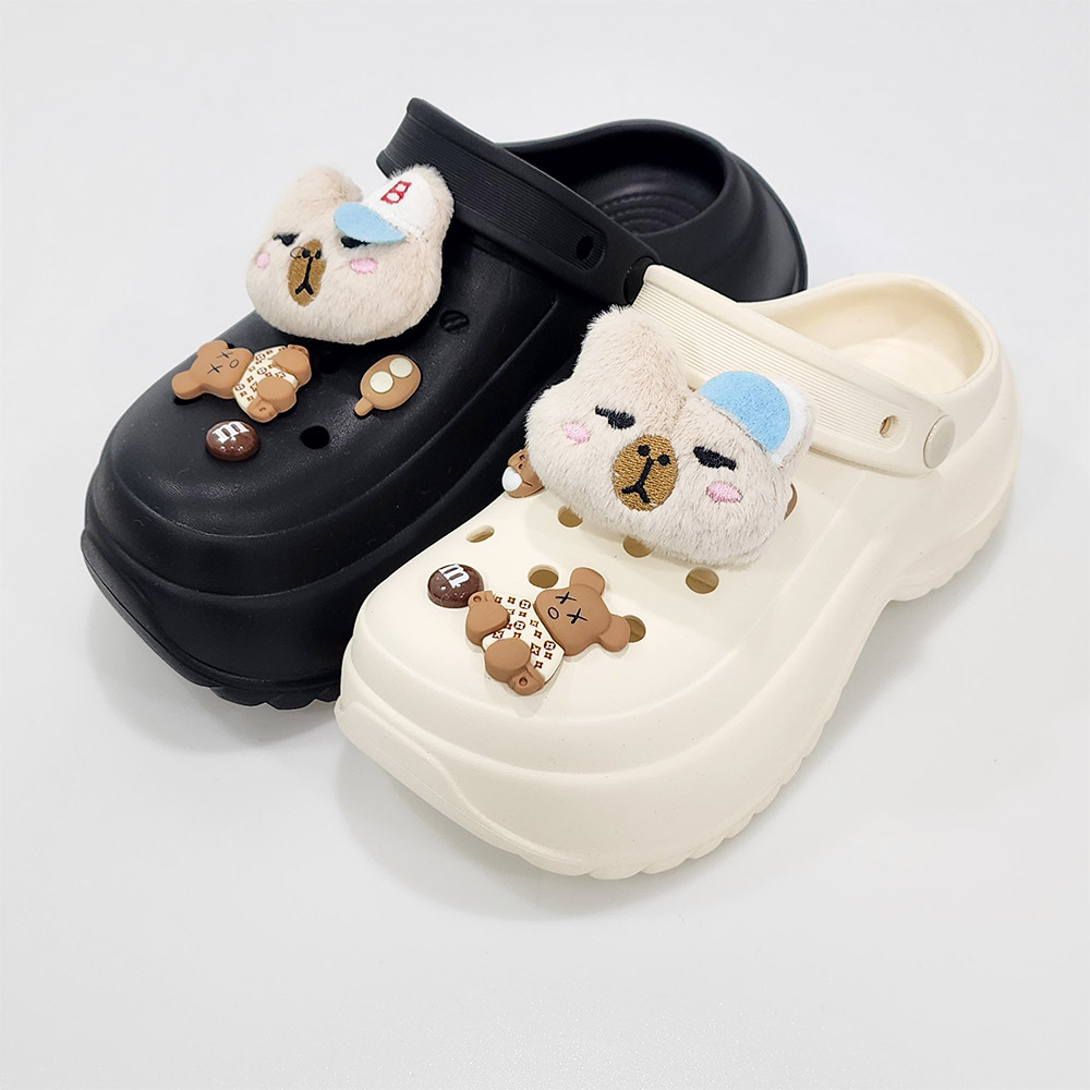 통굽슬리퍼 키높이 굽 높은 플랫폼 사무실 슬리퍼 7cm - 상품 이미지