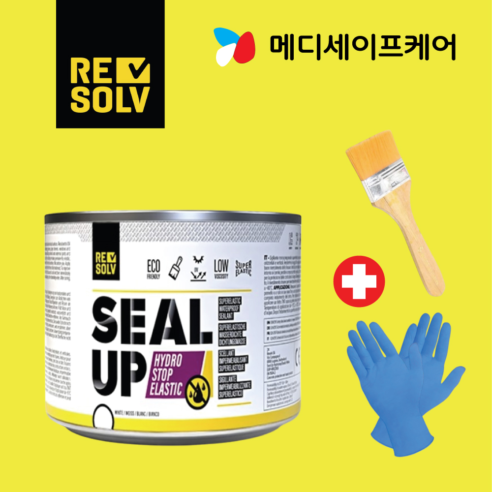 원씰 씰업 방수제 엘라스틱 욕실 외벽 지붕 크랙 누수 평붓 라텍스장갑 세트 - 상세 이미지 2