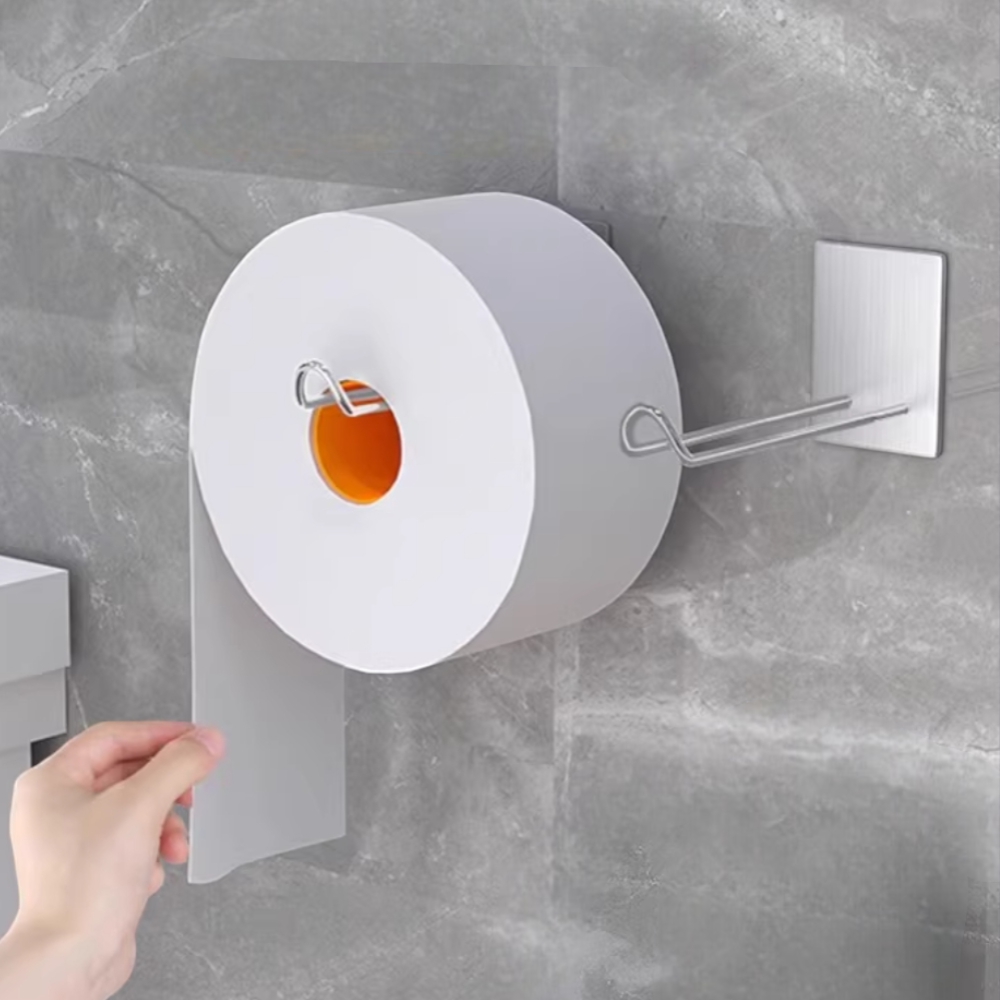 업소용 점보롤 휴지걸이 화장실 남은 두루마리 롤 화장지 걸이 무타공 스텐 디스펜서 케이스