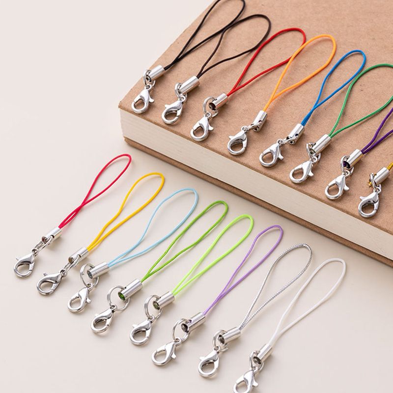 컬러 열쇠고리 줄 끈 스트랩 인형 키링 부자재 악세사리 만들기 자동차 가방 키홀더 재료