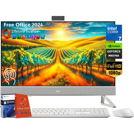 [해외]Dell Inspiron 7730 올인원 데스크톱, 27인치 FHD 터치스크린 코어 7 150U CPU, 지포스 MX570A, 64GB RAM 64 GB RAM | 1 TB