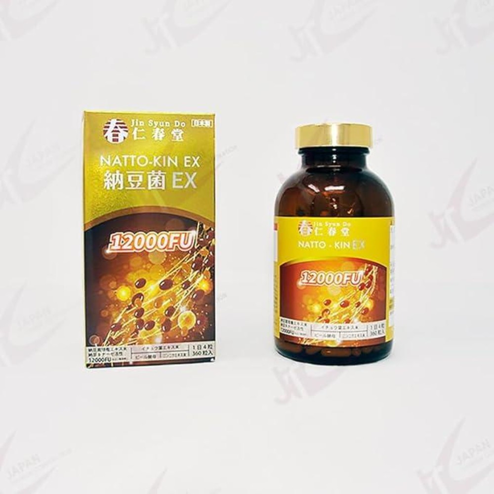 인춘당 노구치 낫또균 EX 12000FU 일본제 낫토키나제 360정 3개월분 - 상품 이미지